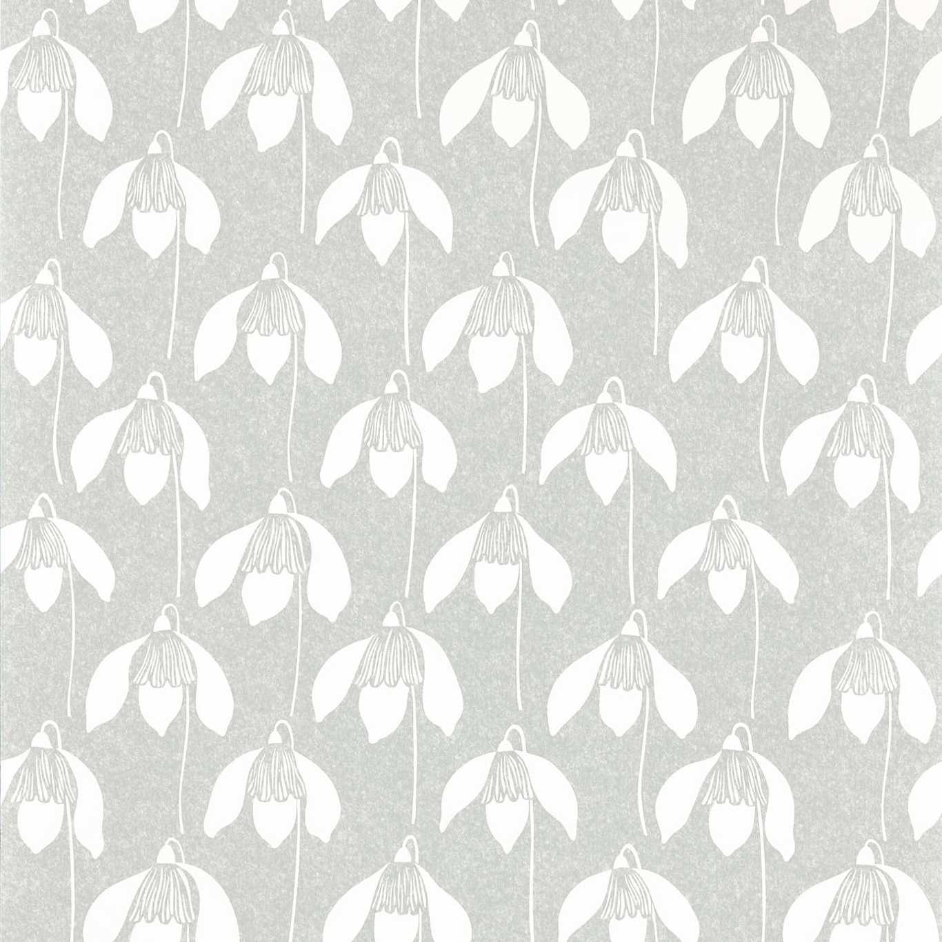 Snowdrop Pewter Wallpaper NART112813 by Scion