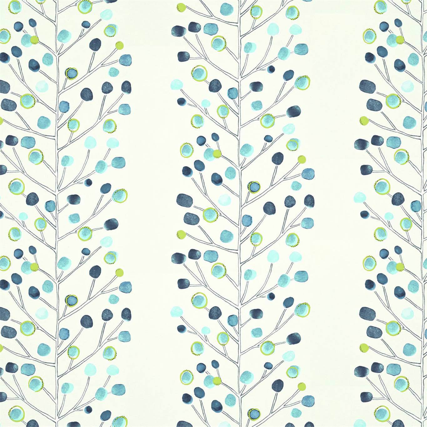 Melinki W/P Peacock Powder Blue Lime And Neutral Wallpaper NESW112266 by Scion