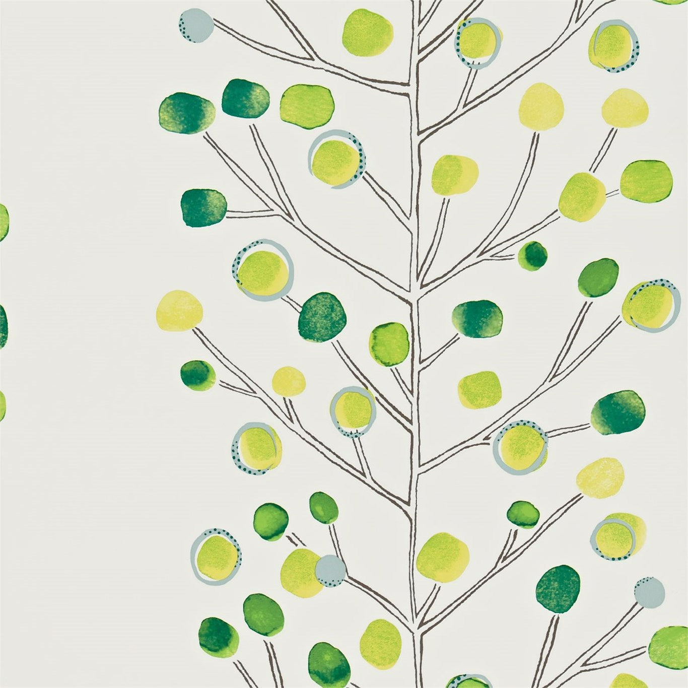 Berry Tree Emerald Lime And Chalk Wallpaper NMEL110206 by Scion