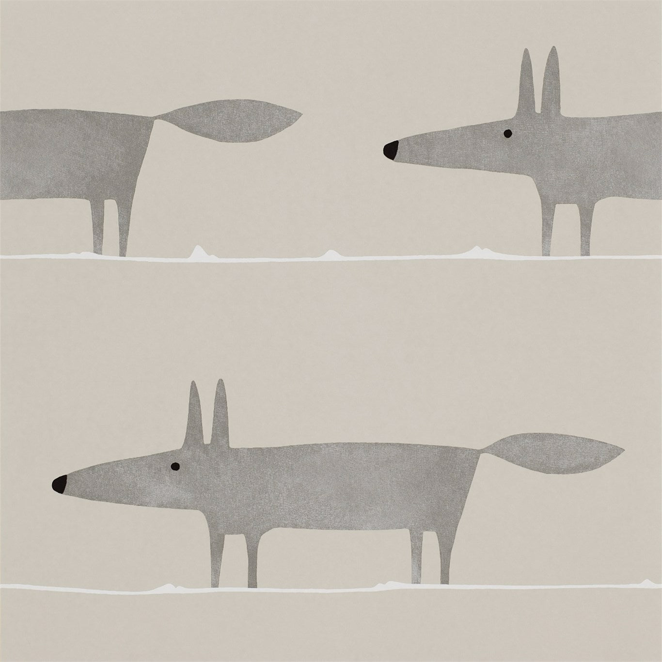 Mr Fox Silver Wallpaper NSWA110844 by Scion