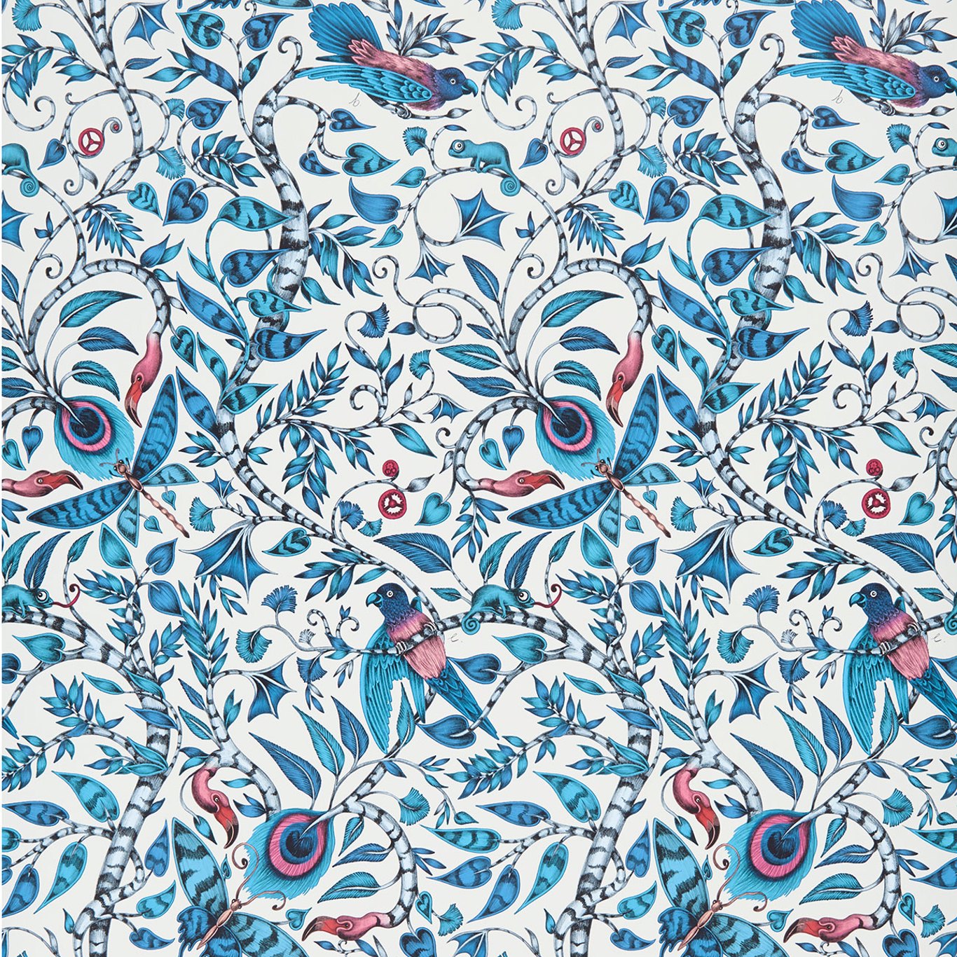 Rousseau Blue Wallpaper W0104/01 by Emma Shipley