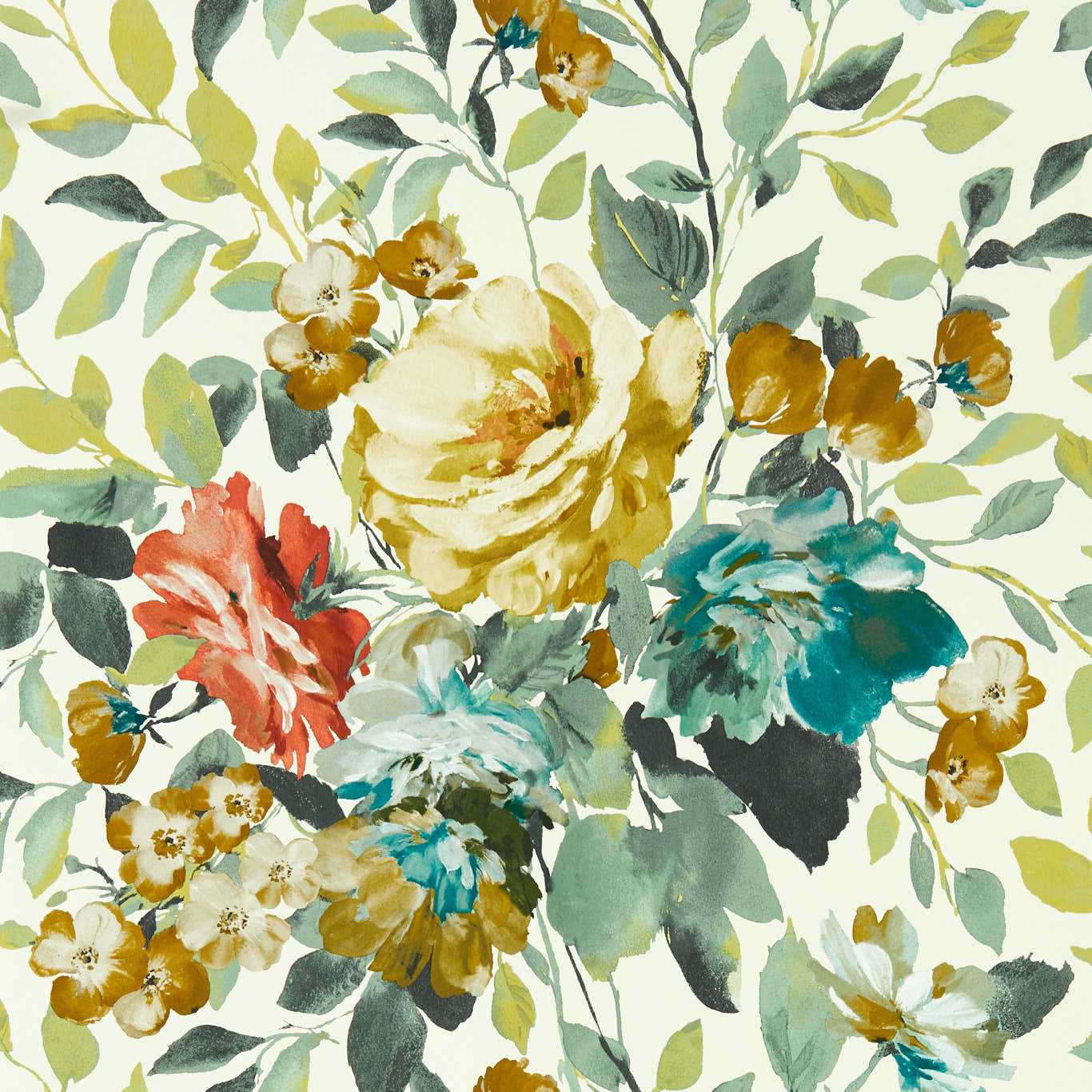 Bloom Antique Wallpaper W0139/02 by Clarke & Clarke