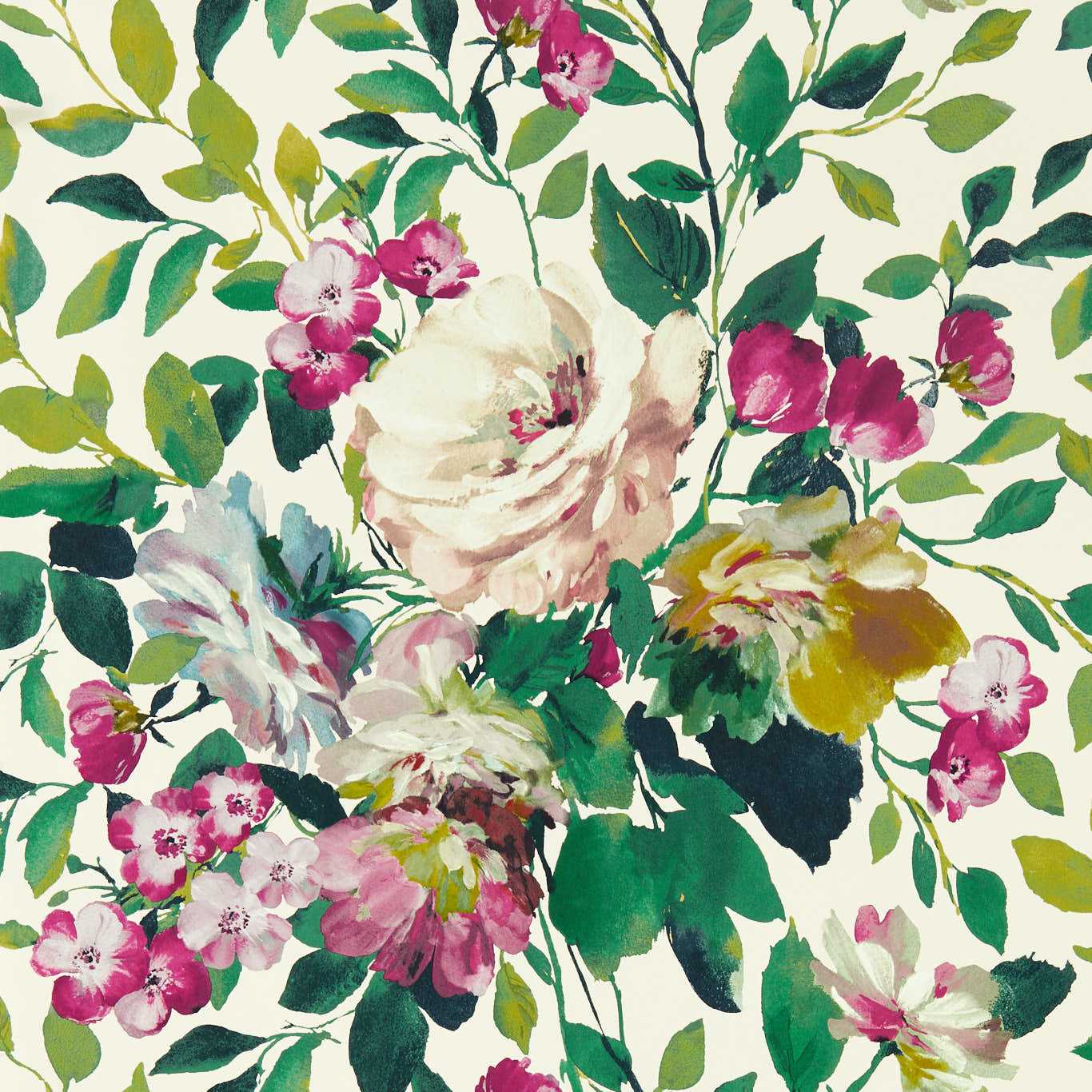 Bloom Fuchsia Wallpaper W0139/03 by Clarke & Clarke