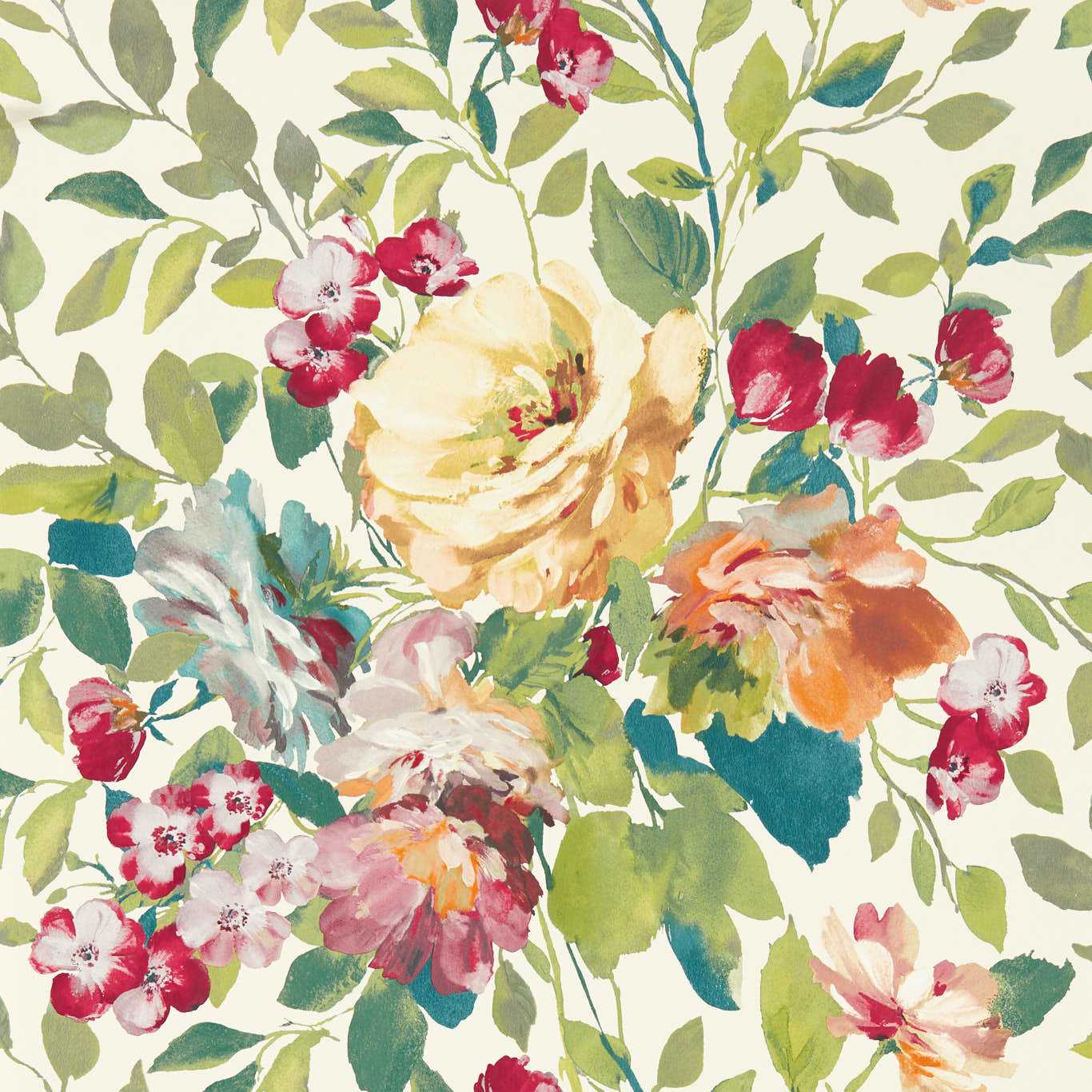 Bloom Multi Wallpaper W0139/04 by Clarke & Clarke