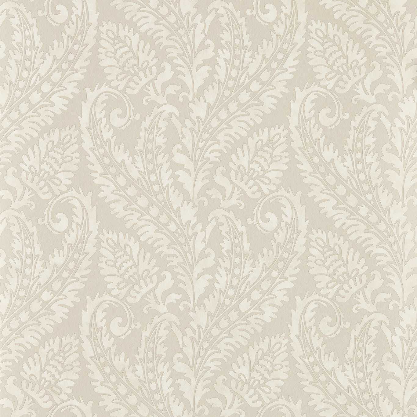 Regale Ivory/Mocha Wallpaper W0161/03 by Clarke & Clarke