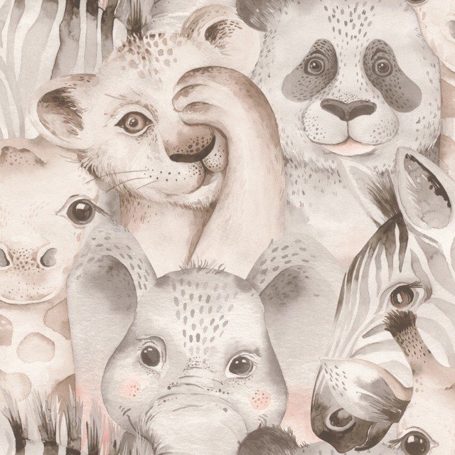 Zoo Animals Wallpaper 252538 by Rasch