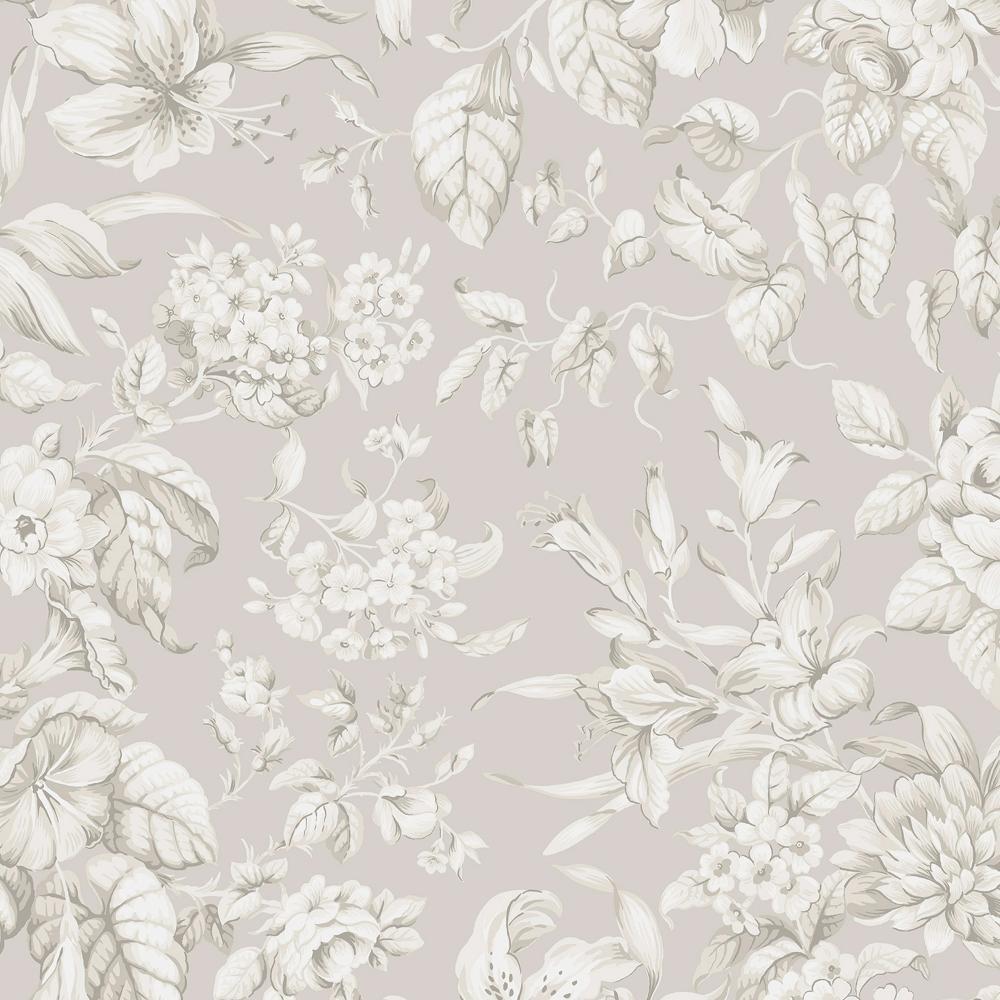 Heledd Blooms Dove Grey Wallpaper 122762 by Laura Ashley
