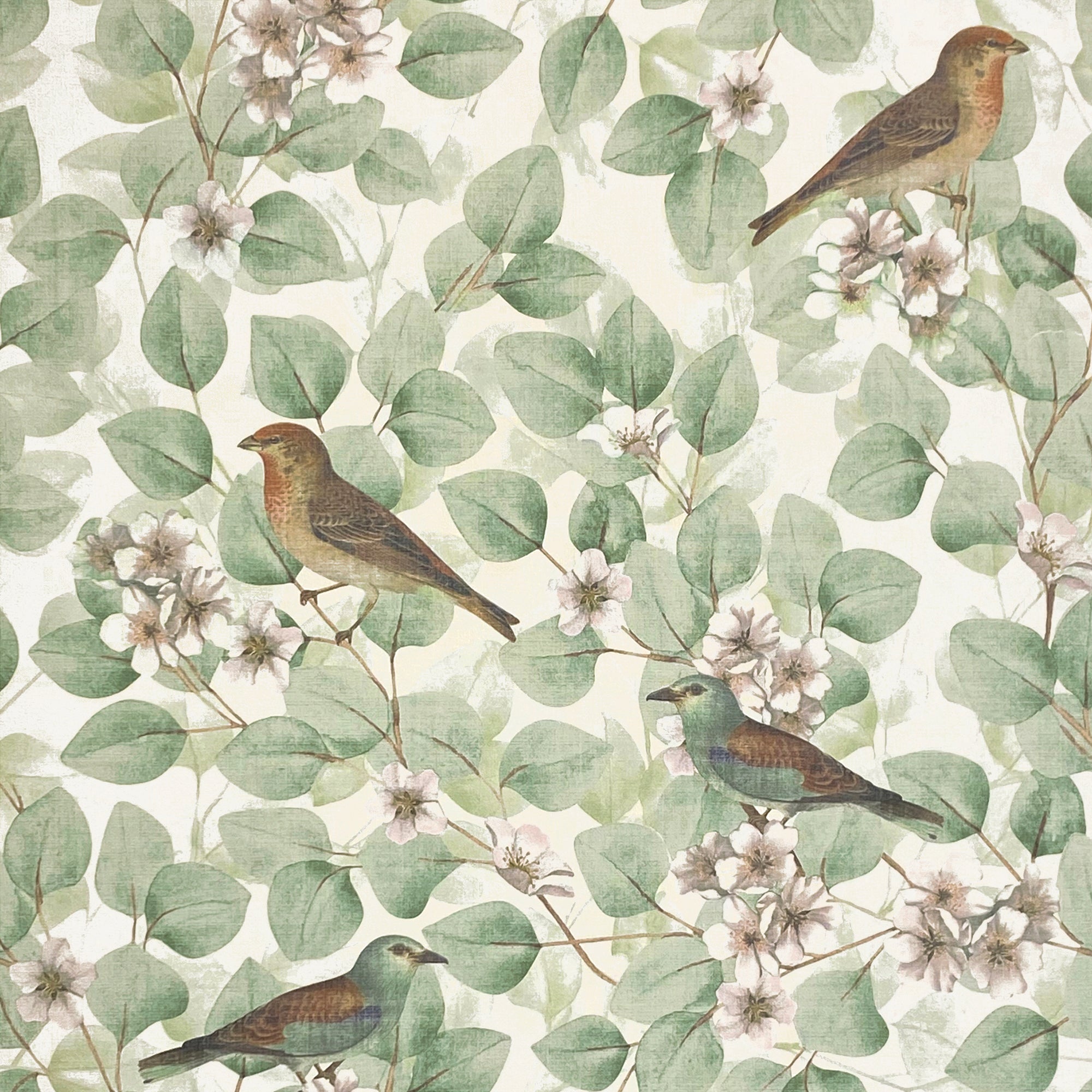 Birds & Blossoms Green sw12 by Arthouse