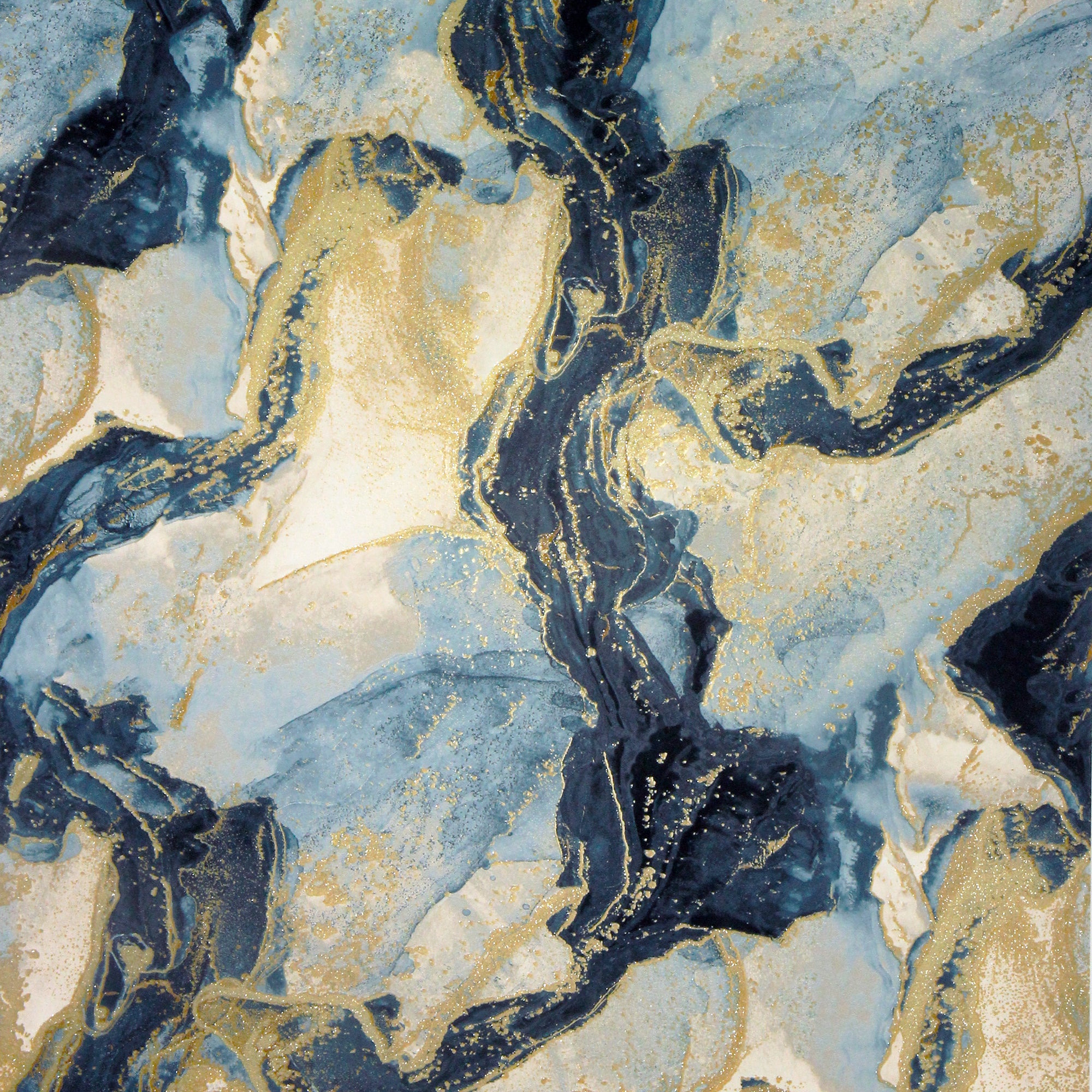 Abstract Marble Teal/Gold sw12 by Arthouse