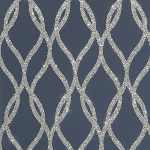 Sequin Trellis Navy/Silver sw9 by Arthouse
