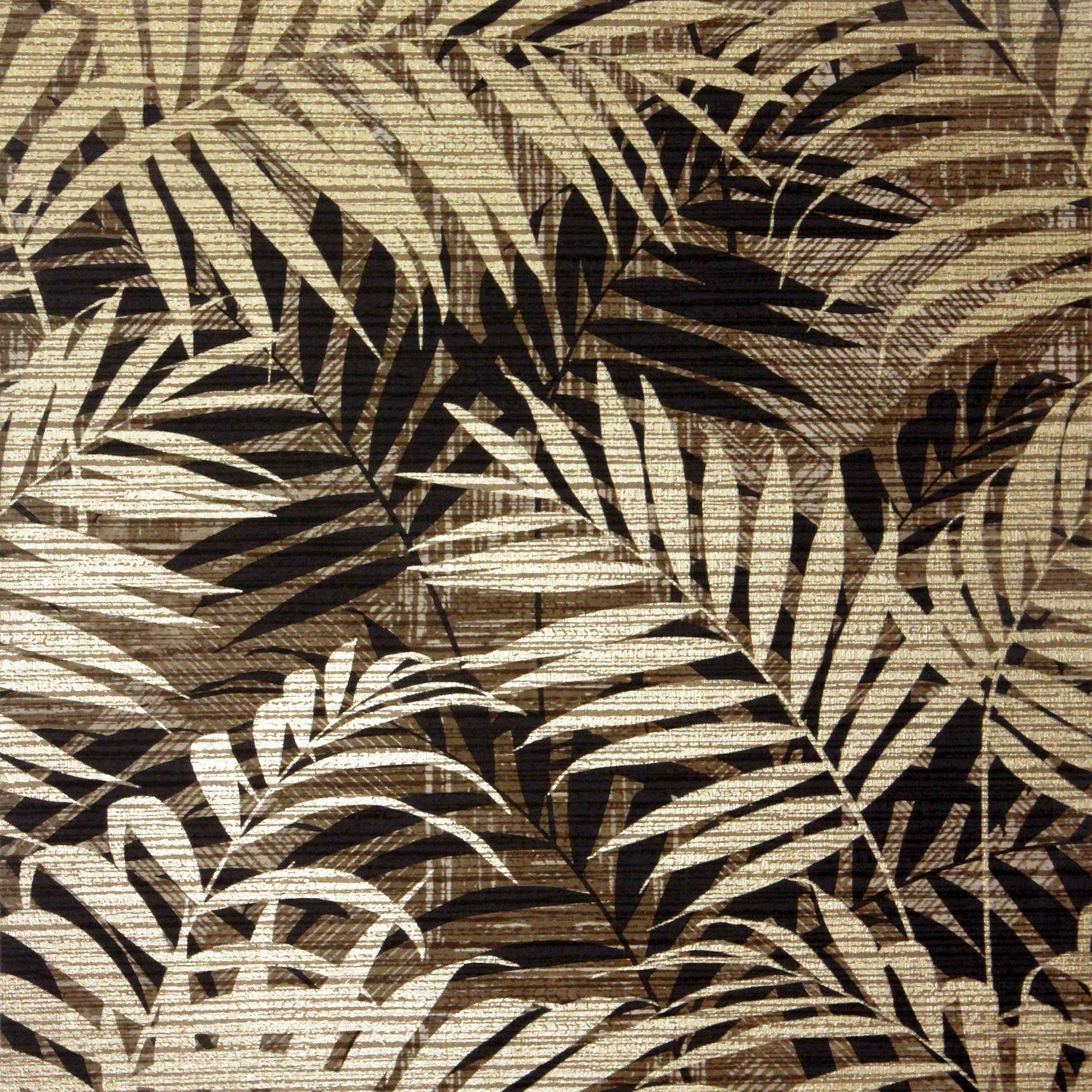 Textured Palm Gold/Chocolate sw12 by Arthouse