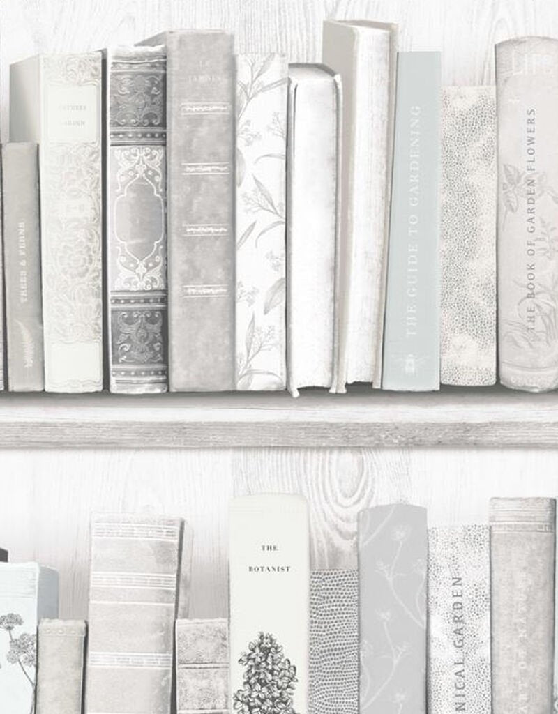 Botany Library White Blue Wallpaper 103837 by Fresco