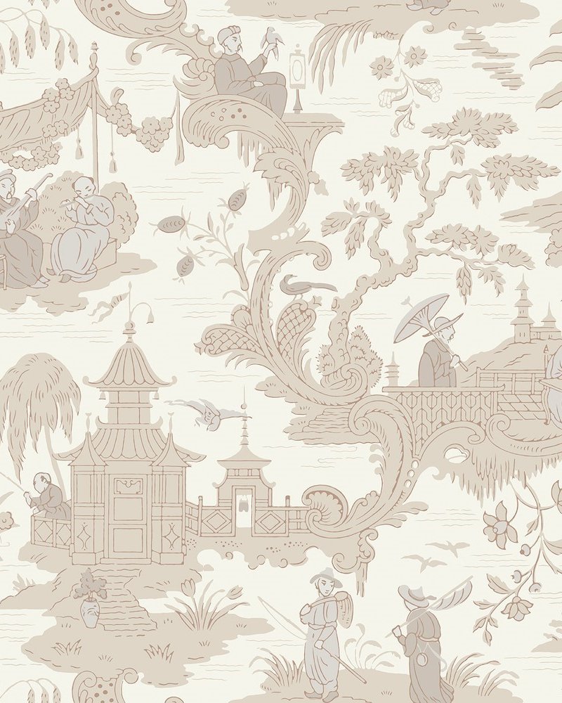 Chinese Toile Wallpaper 100-8039 by Cole & Son