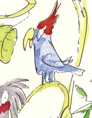 Cockatoos Wallpaper W6060-01 by Quentin Blake