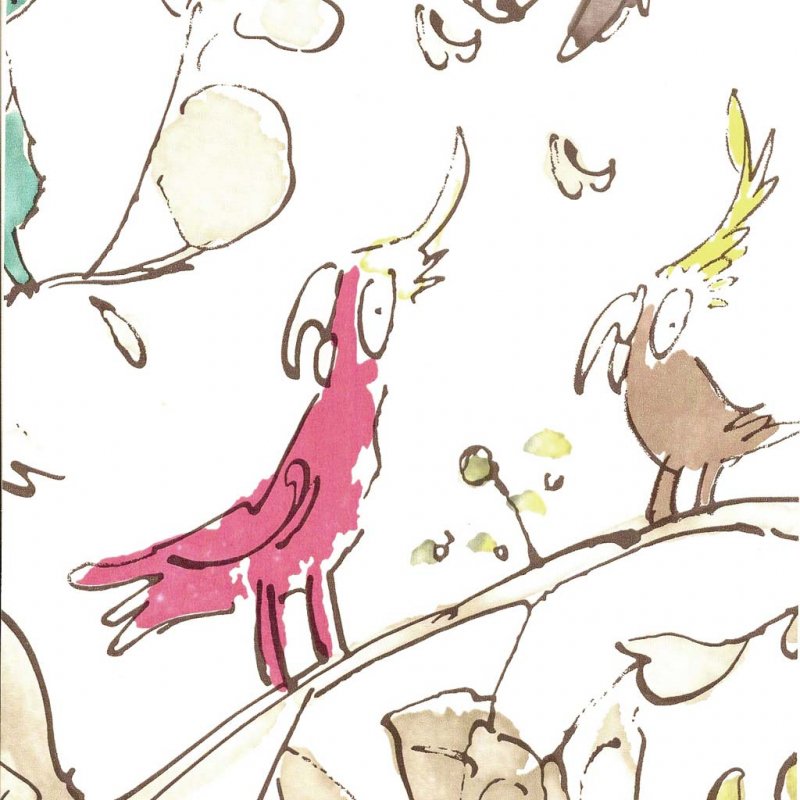 Cockatoos Wallpaper W6060-03 by Quentin Blake