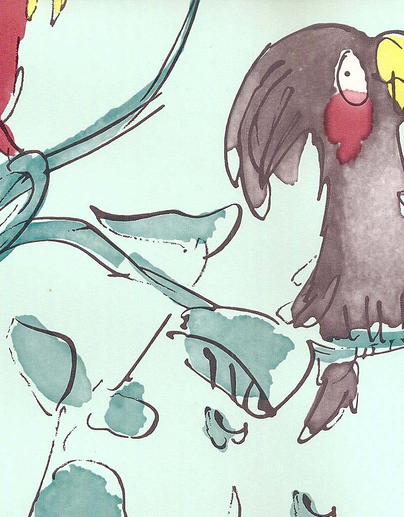 Cockatoos Wallpaper W6060-04 by Quentin Blake