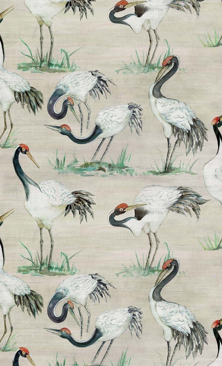Cranes Wallpaper W7456-01 by Osborne & Little