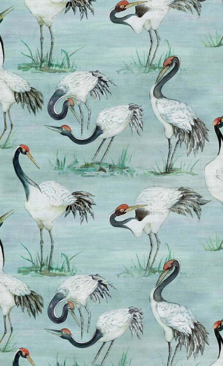 Cranes Wallpaper W7456-02 by Osborne & Little