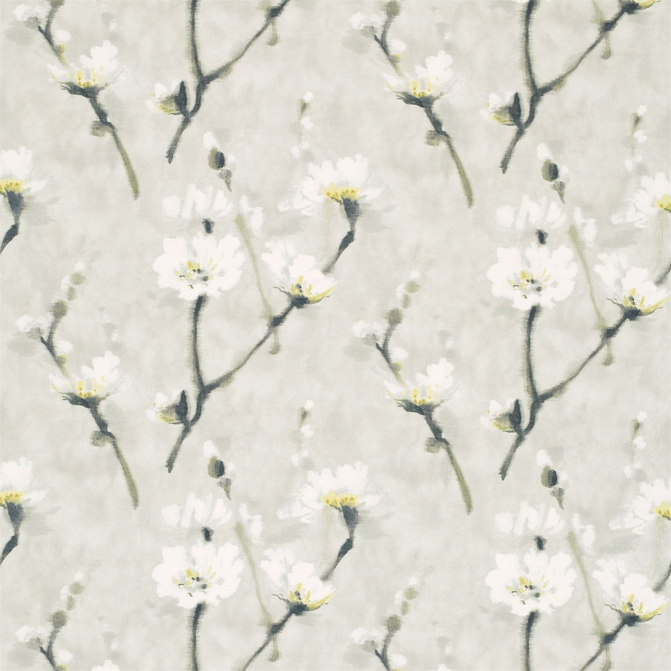 Eleni Grey Pearl Fabric By Sanderson