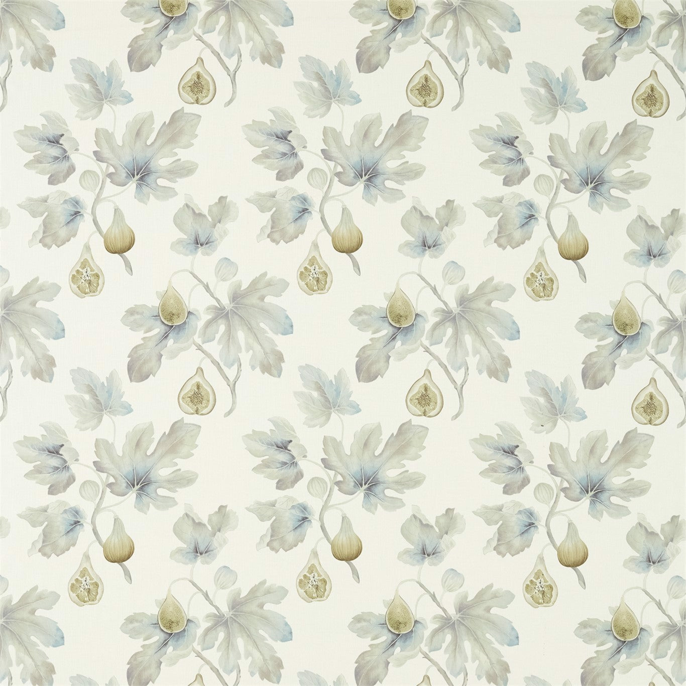 Fig Harvest Wedgwood/Chalk Fabric By Sanderson