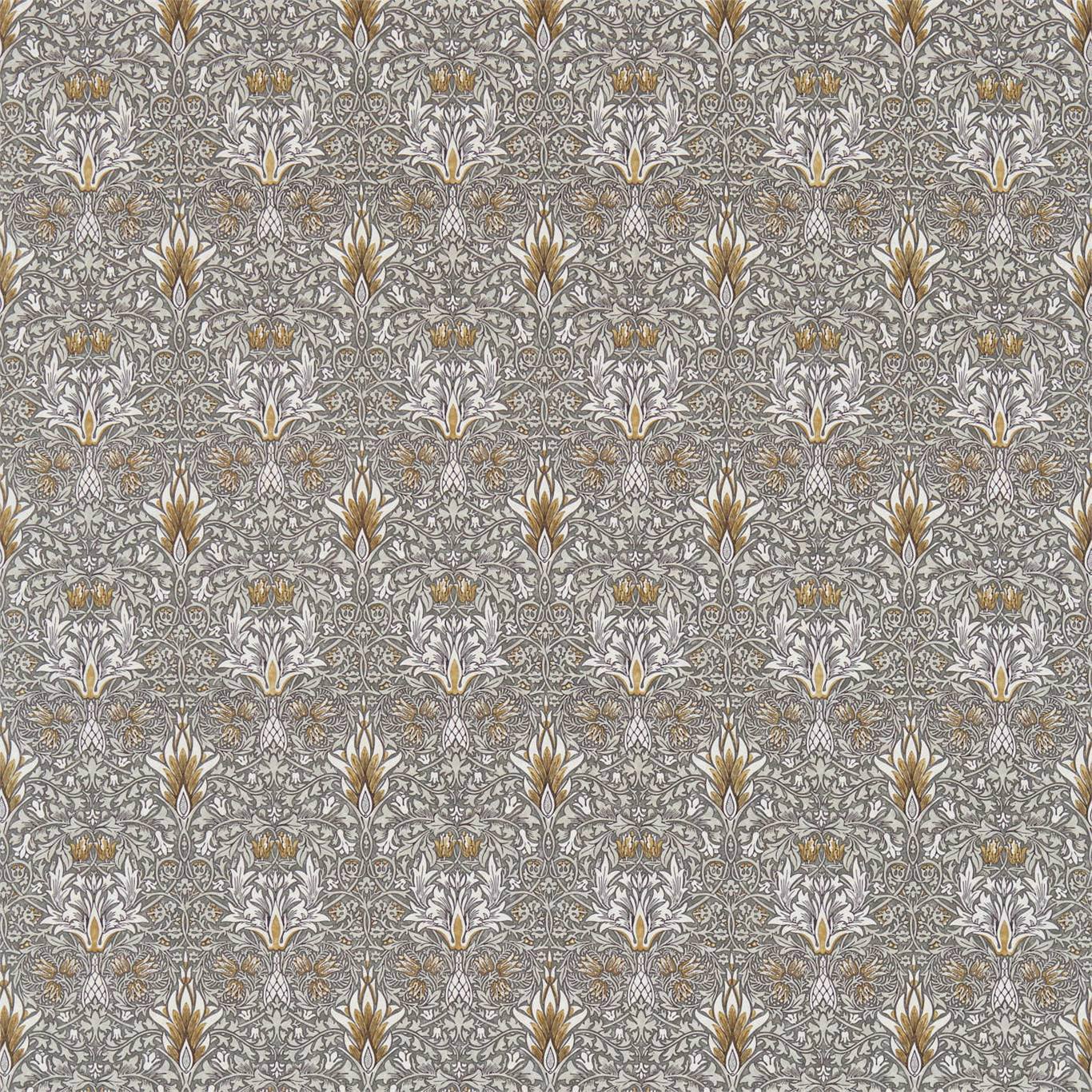 Snakeshead Pewter/Gold Fabric By Morris & Co