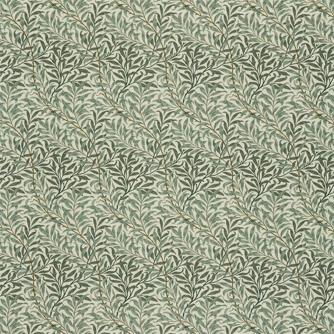 Willow Boughs Cream/Green Fabric By Morris & Co