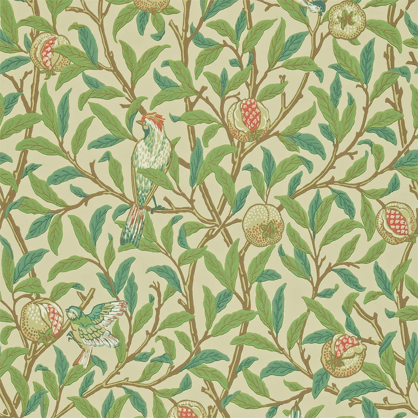 William Morris Bird And Pomegranate Wallpaper DCMW216841 by Morris & Co