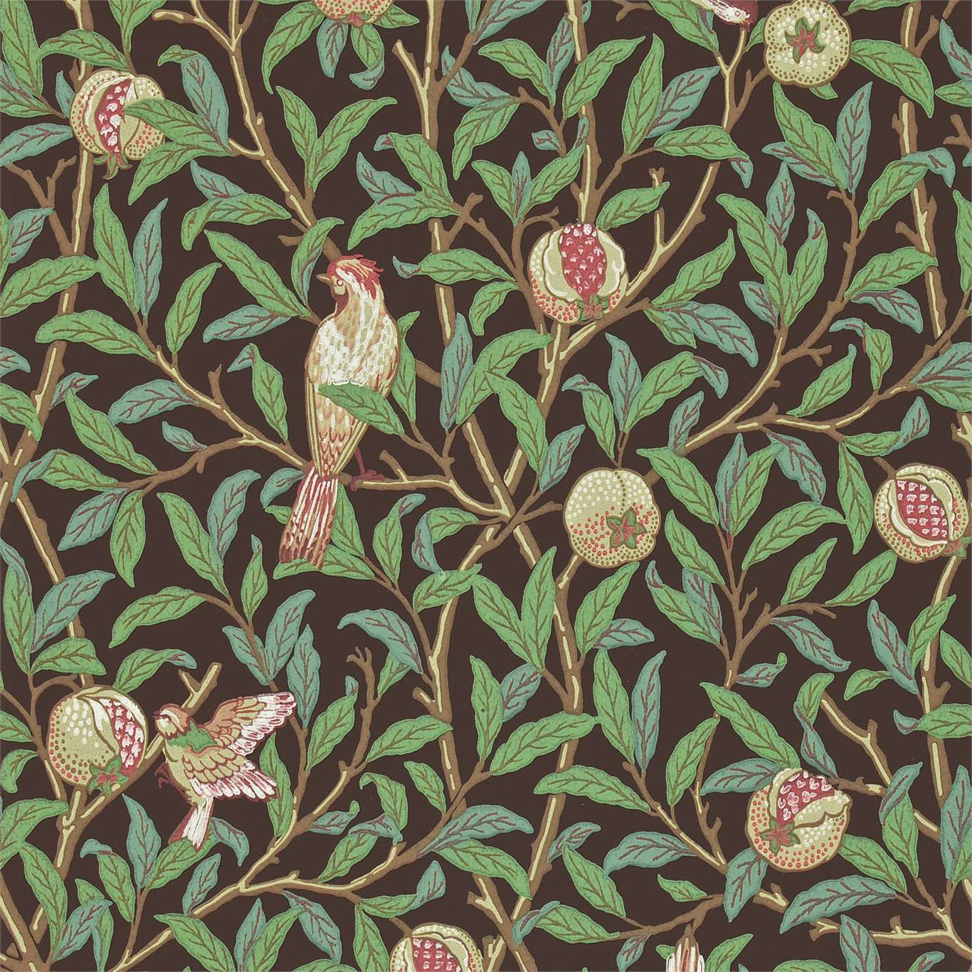 William Morris Bird And Pomegranate Wallpaper DCMW216867 by Morris & Co