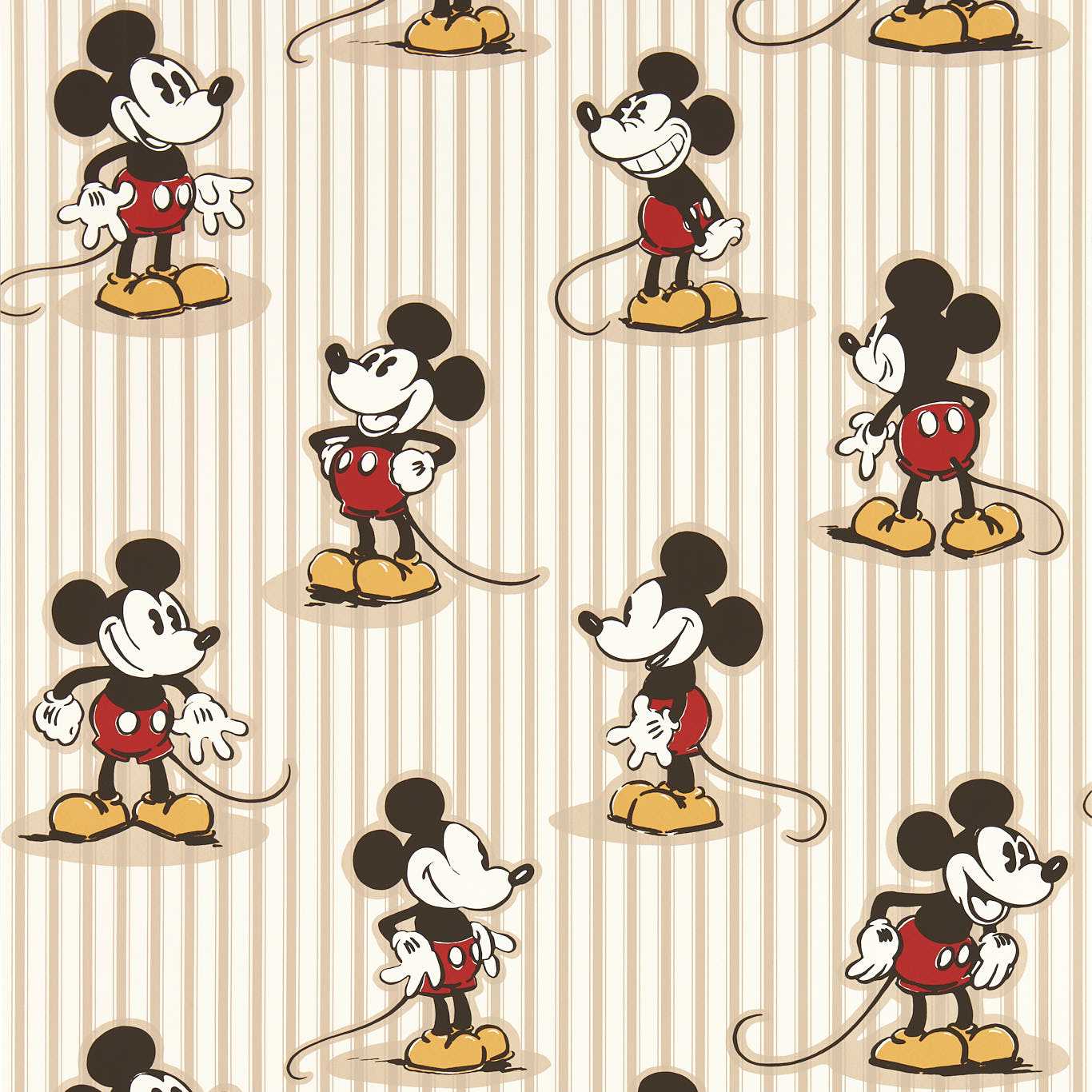 Mickey Stripe Peanut Wallpaper DDIW217273 by Sanderson