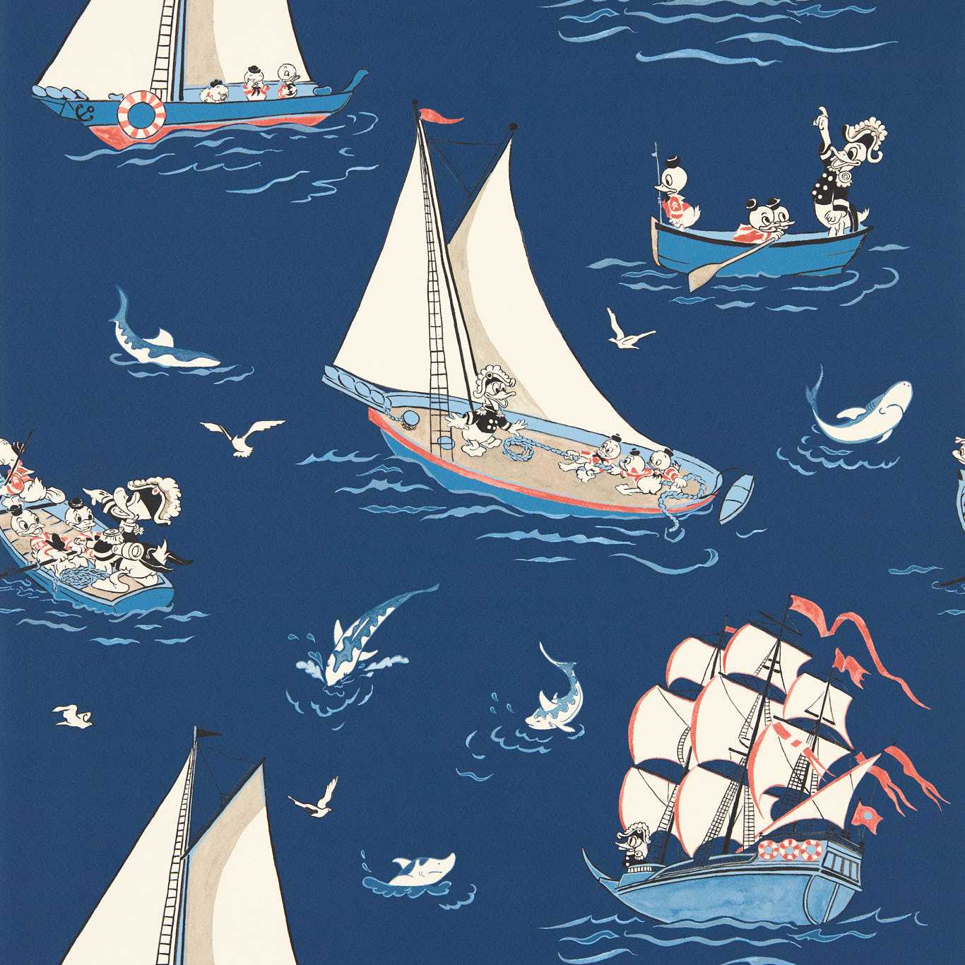 Donald Nautical Night Fishing Wallpaper DDIW217283 by Sanderson