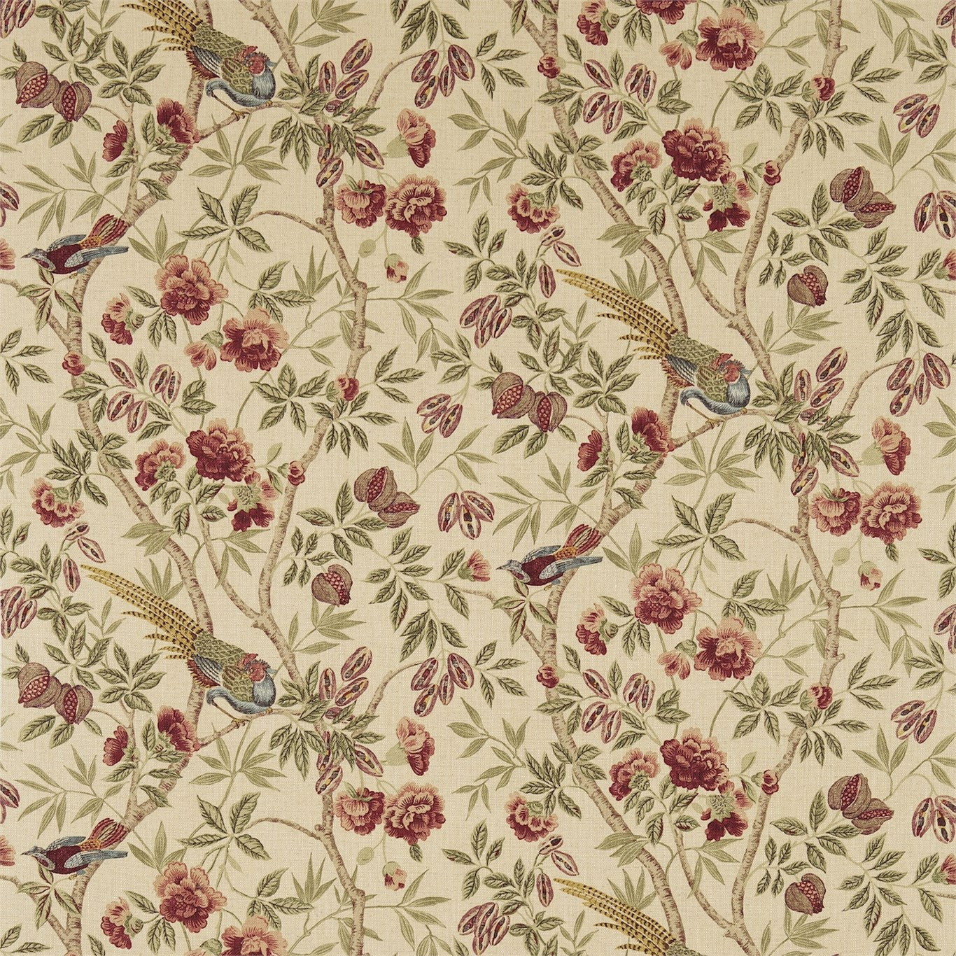 Abbeville Russet/Sand Fabric By Sanderson