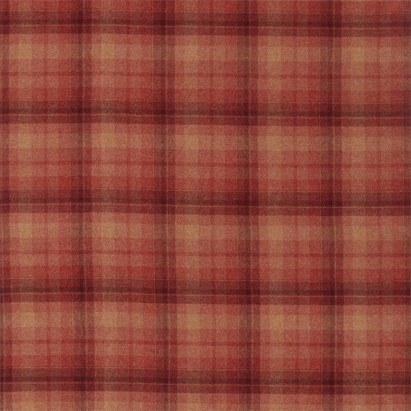 Samphrey Check Russet Fabric By Sanderson