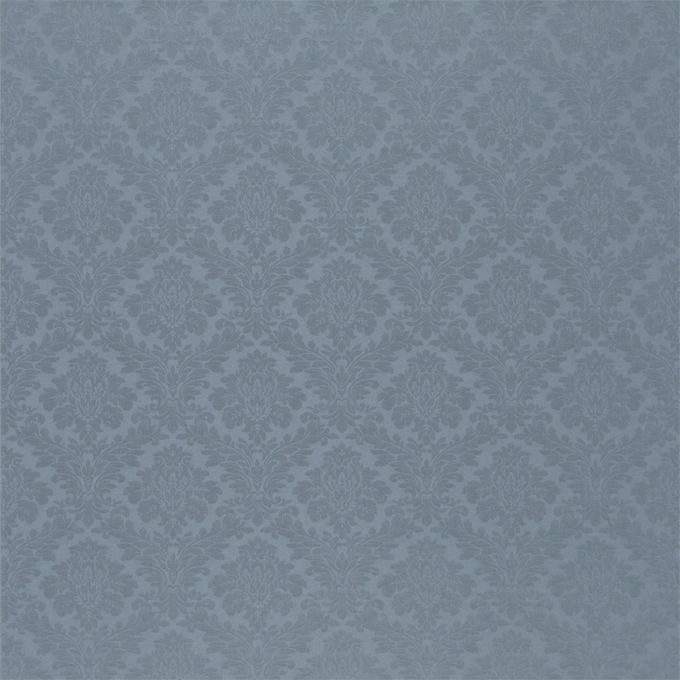 Lymington Damask Mid Blue Fabric By Sanderson