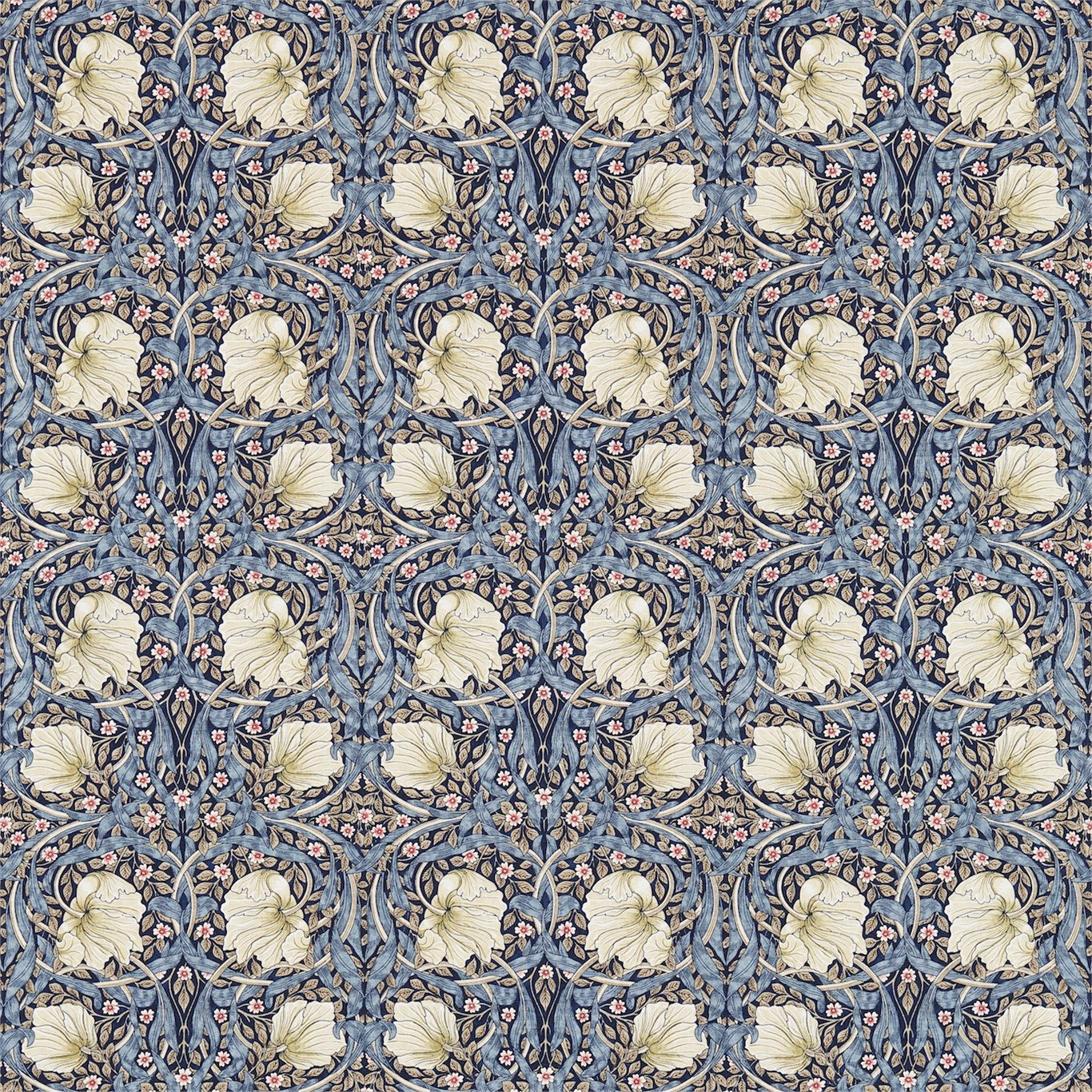 Pimpernel Indigo/Hemp Fabric By Morris & Co