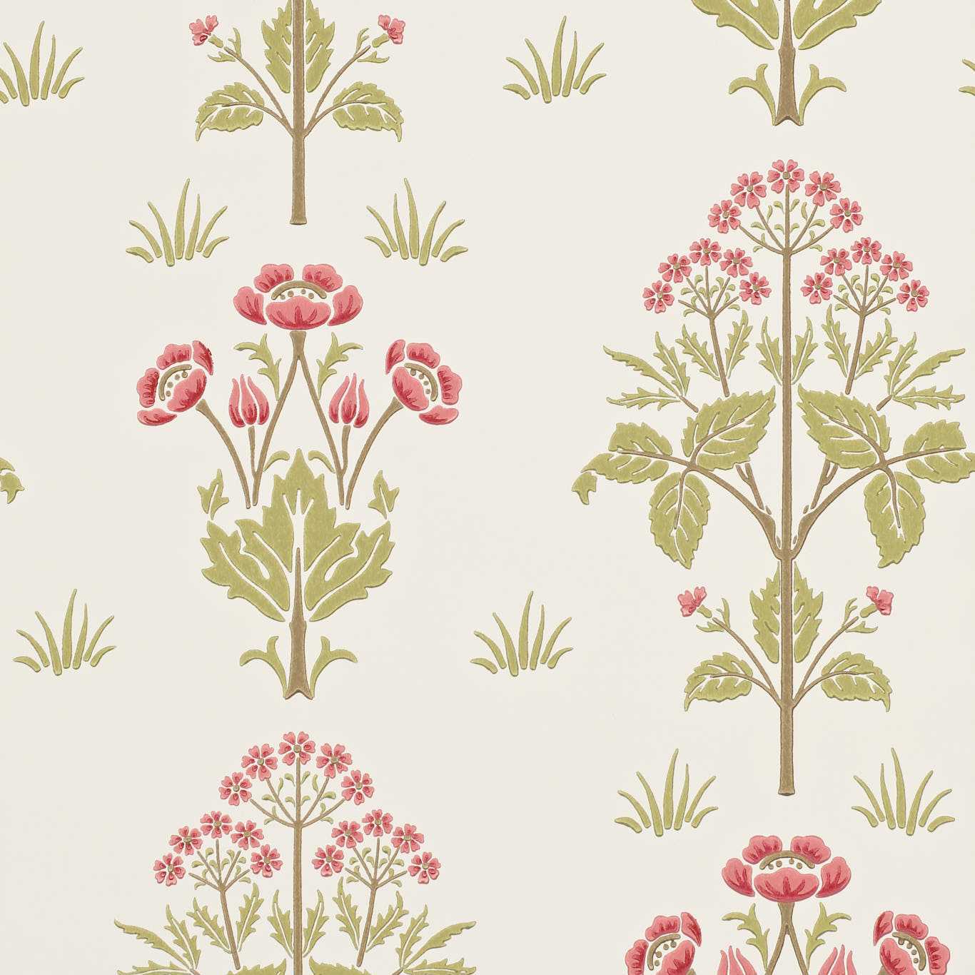 Meadow Sweet Rose/Olive Wallpaper DM6P210347 by Morris & Co