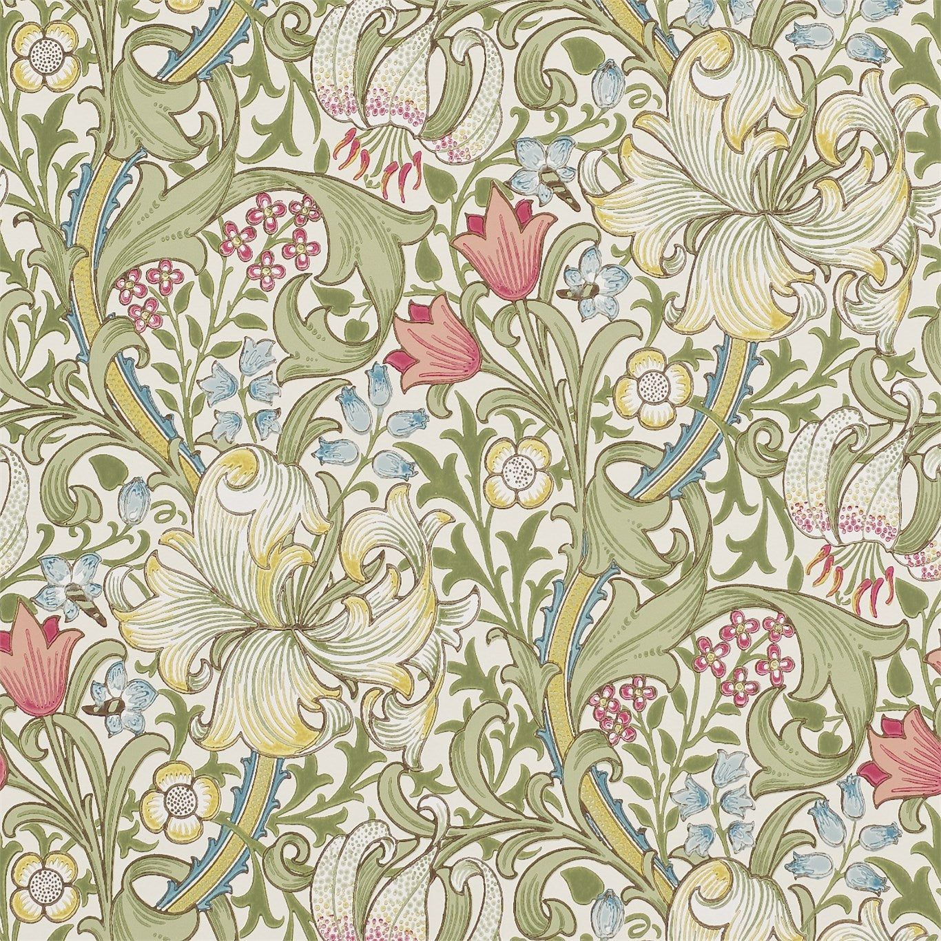 William Morris Golden Lily Wallpaper DM6P210398 by Morris & Co