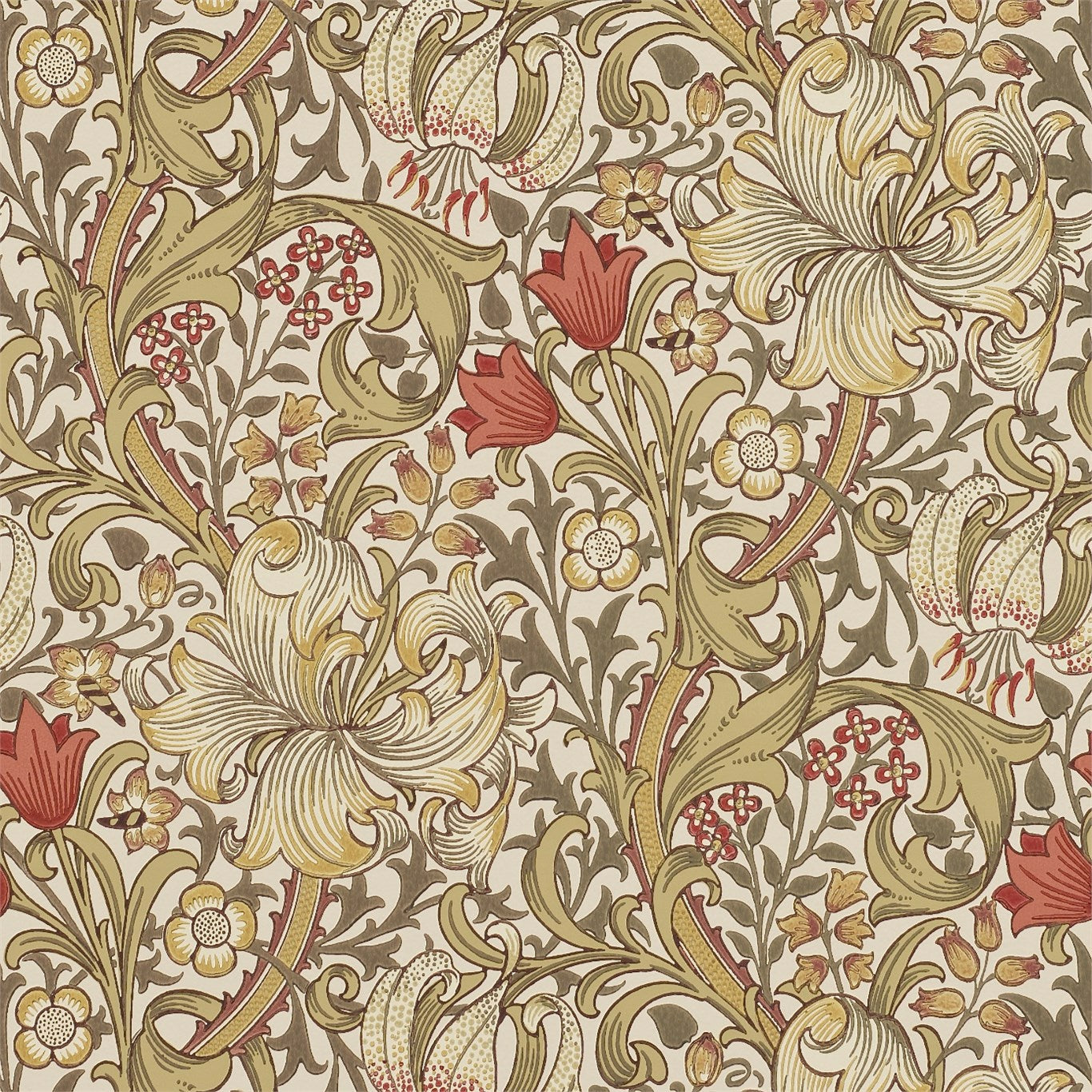 William Morris Golden Lily Wallpaper DM6P210400 by Morris & Co