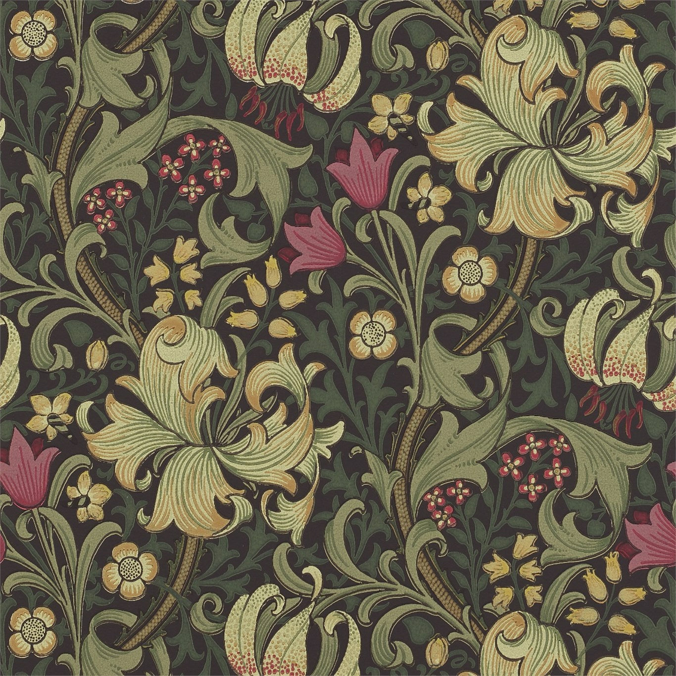 William Morris Golden Lily Wallpaper DM6P210403 by Morris & Co