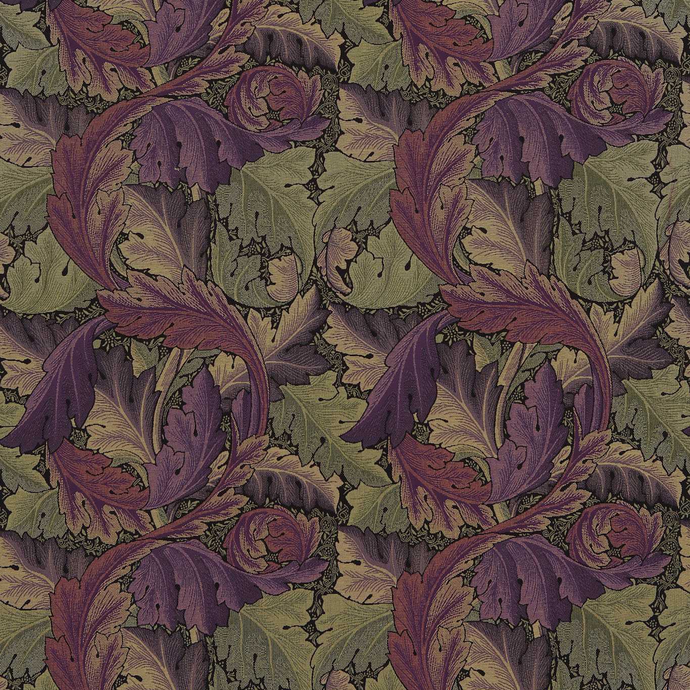 Acanthus Tapestry 230271 Grape/Heather Fabric By Morris & Co