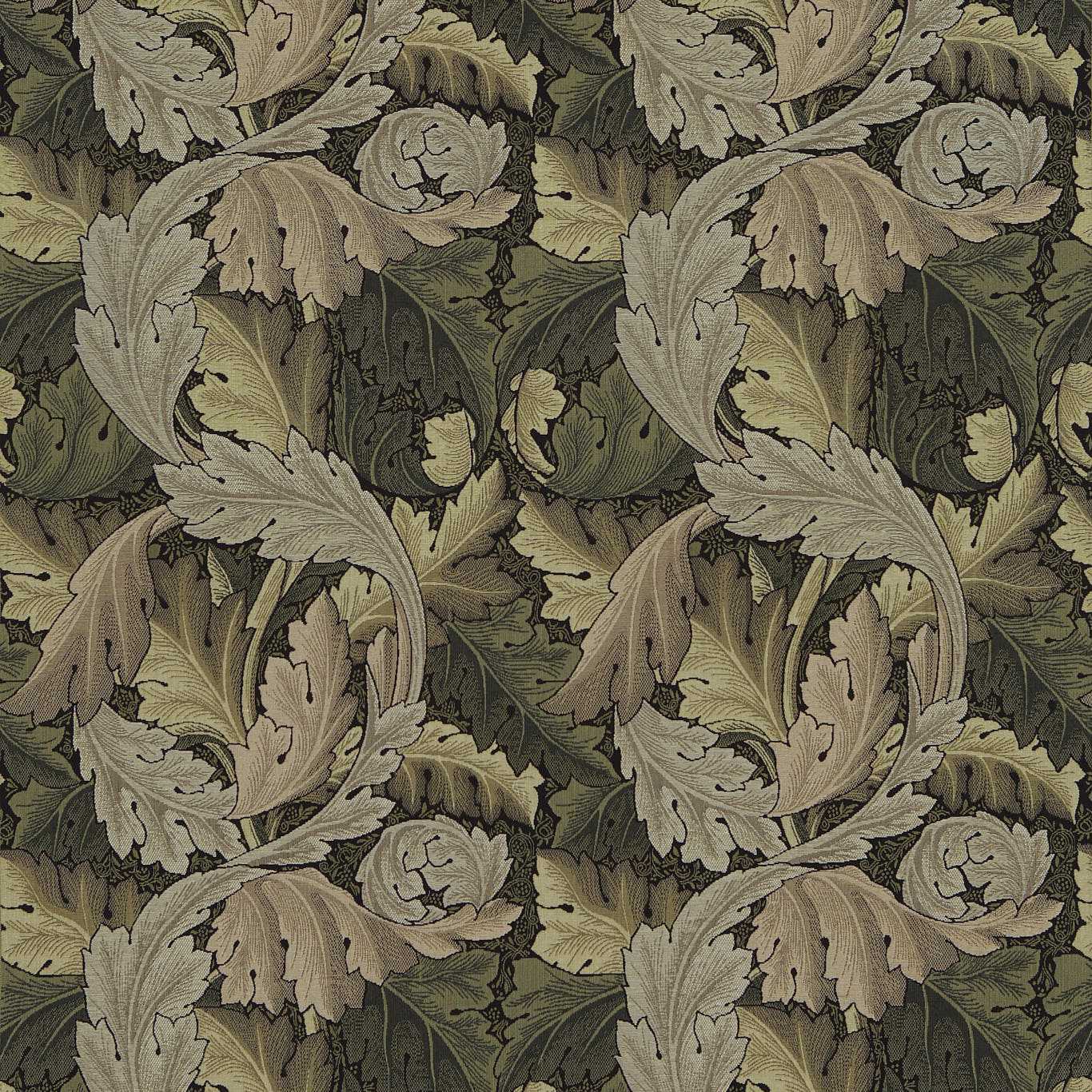 Acanthus Tapestry 230273 Forest/Hemp Fabric By Morris & Co