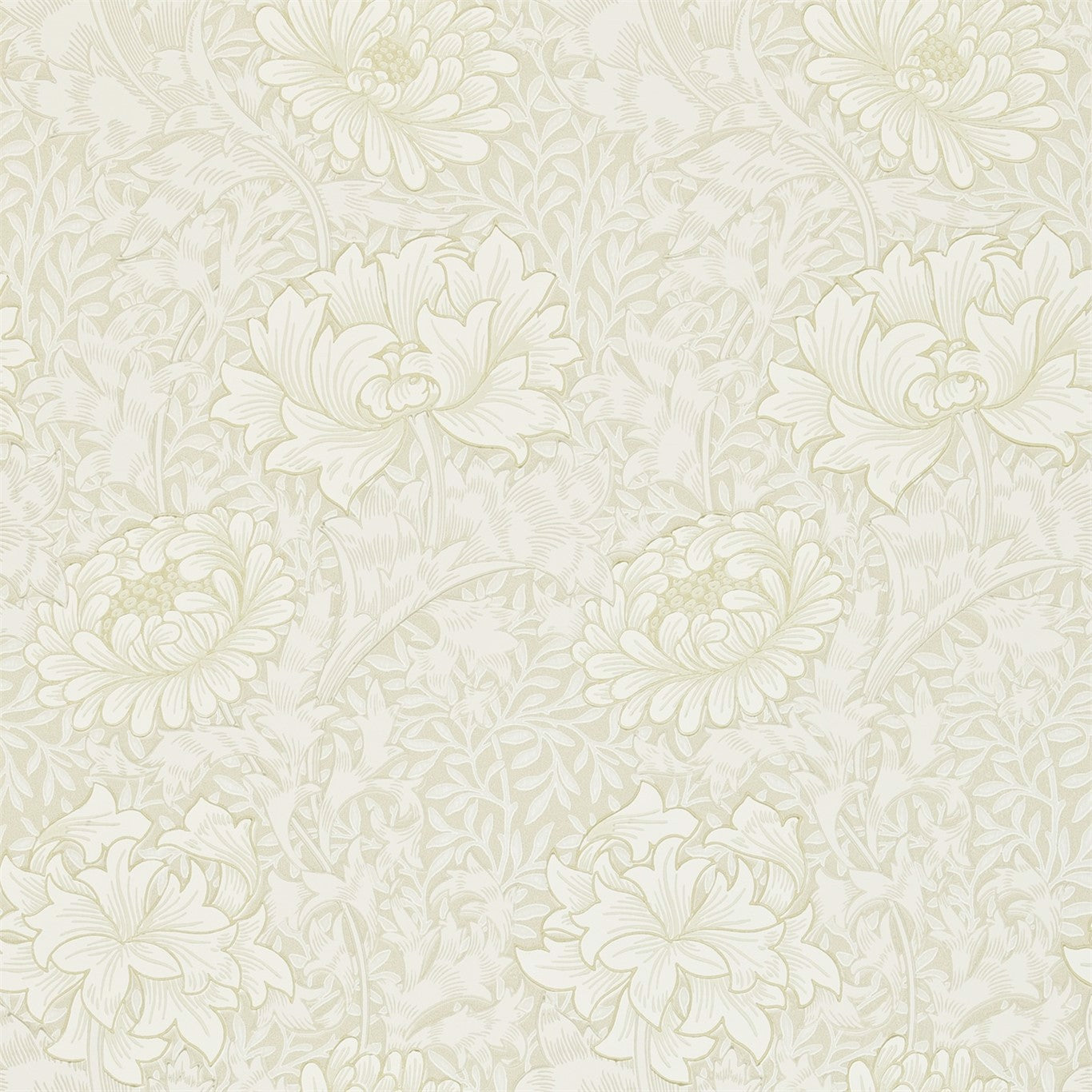 Chrsyanthemum Chalk Wallpaper DMCR216457 by Morris & Co