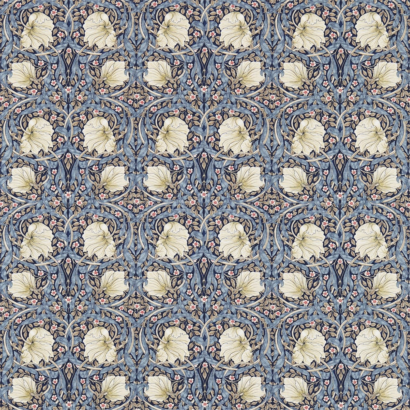 Pimpernel Indigo/Hemp Fabric By Morris & Co