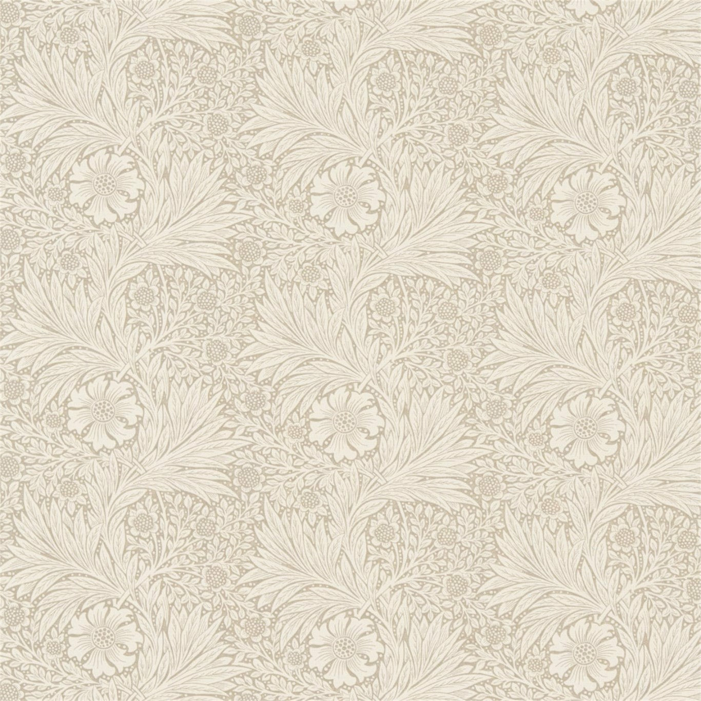 Marigold Linen/Ivory Fabric By Morris & Co