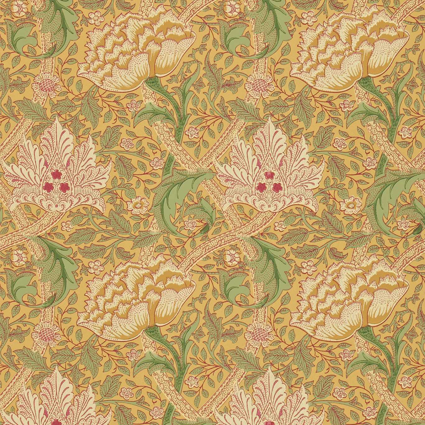 Windrush Gold & Thyme Wallpaper DMCW210494 by Morris & Co