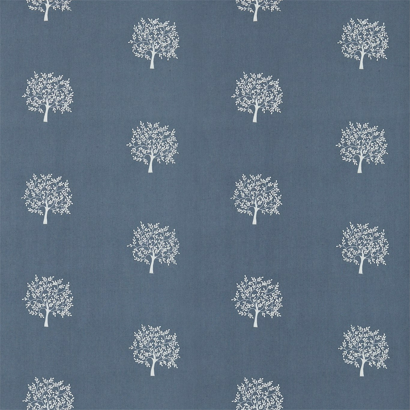 Woodland Tree Grey Blue/Ivory Fabric By Morris & Co