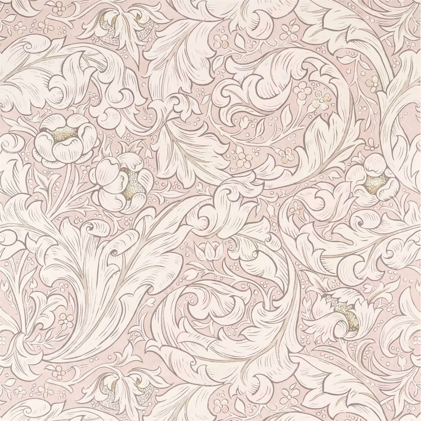 Pure Bachelors Button Faded Sea Pink Wallpaper DMPN216553 by Morris & Co