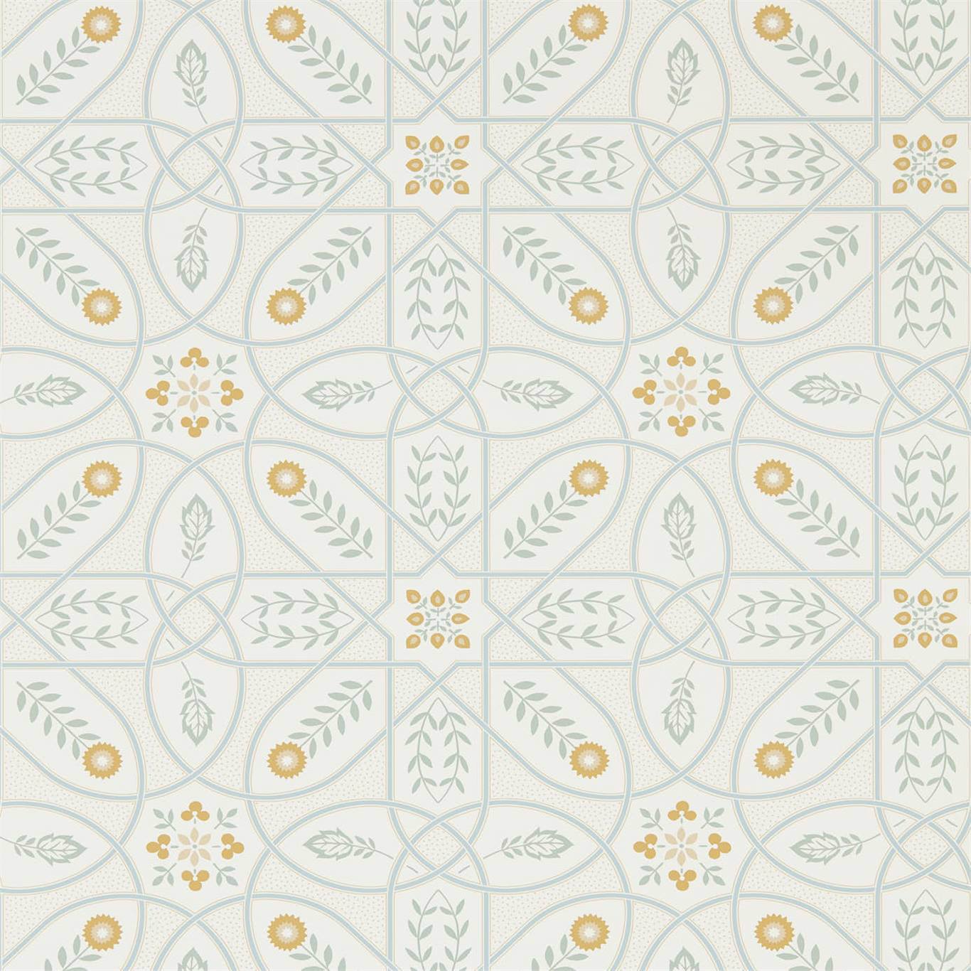Brophy Trellis Ivory Sage Wallpaper DMSW216700 by Morris & Co