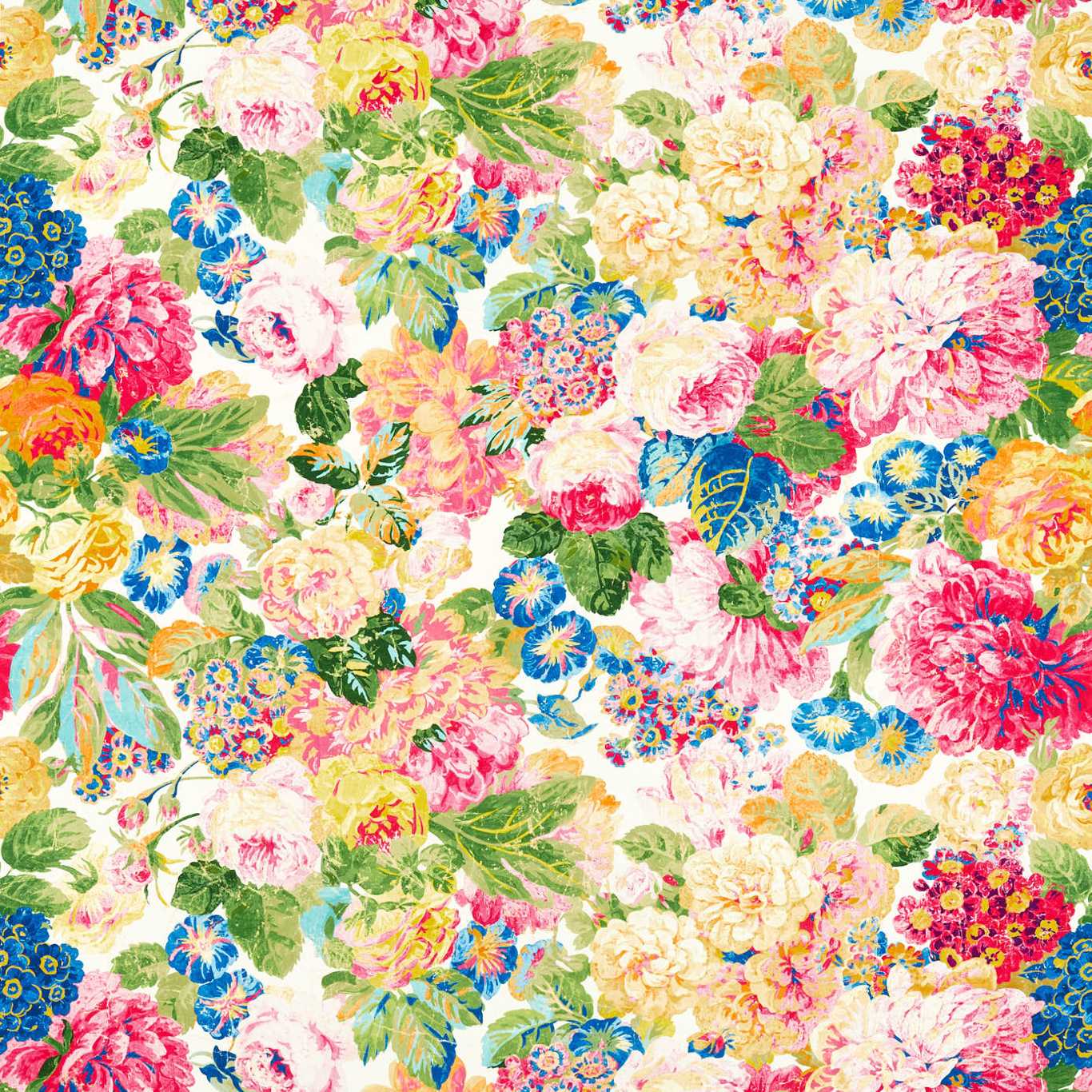 Very Rose and Peony Multi Fabric By Sanderson