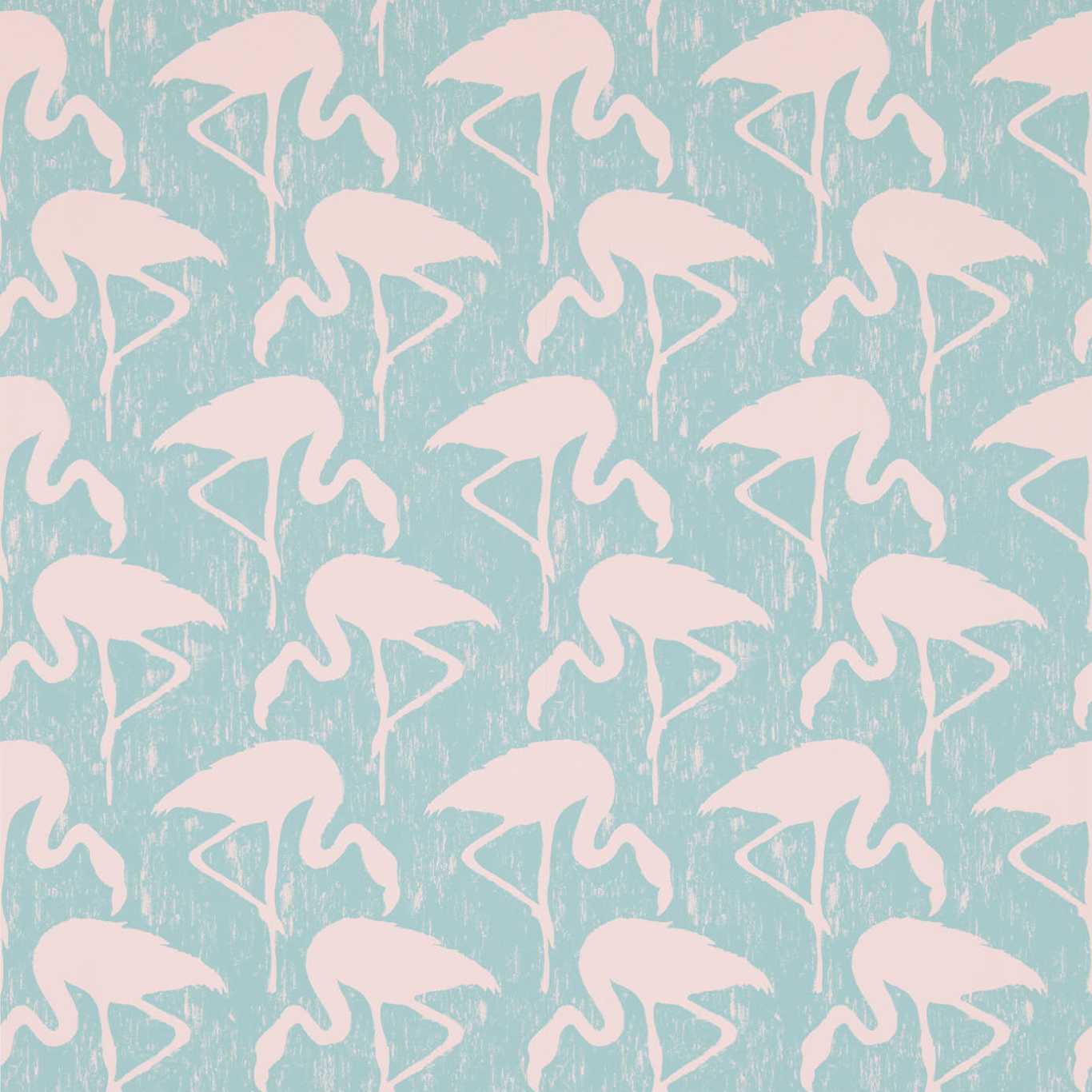Flamingos Turquoise Pink Wallpaper DVIN214569 by Sanderson