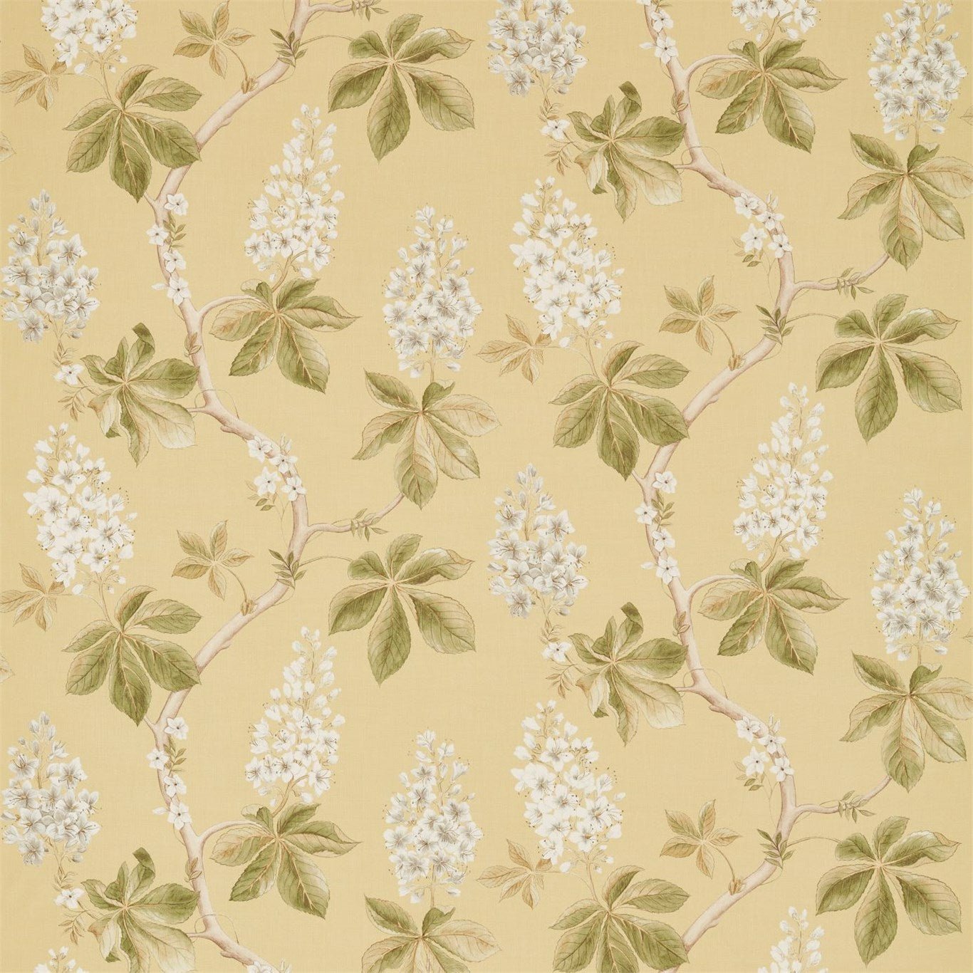 Chestnut Tree Lemon/Lettuce Fabric By Sanderson